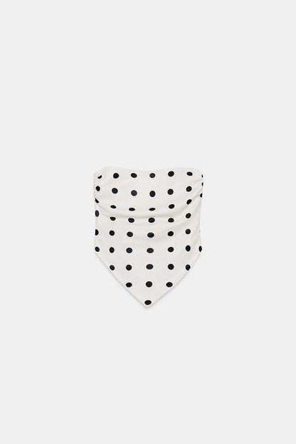 Top satiné bustier lien à nouer