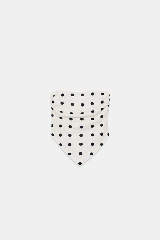 Top satiné bustier lien à nouer