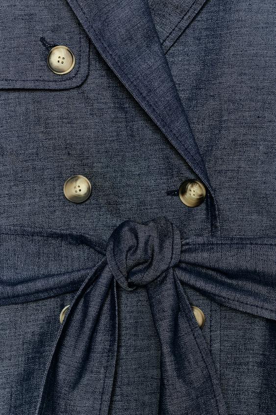 Gilet en lin avec ceinture