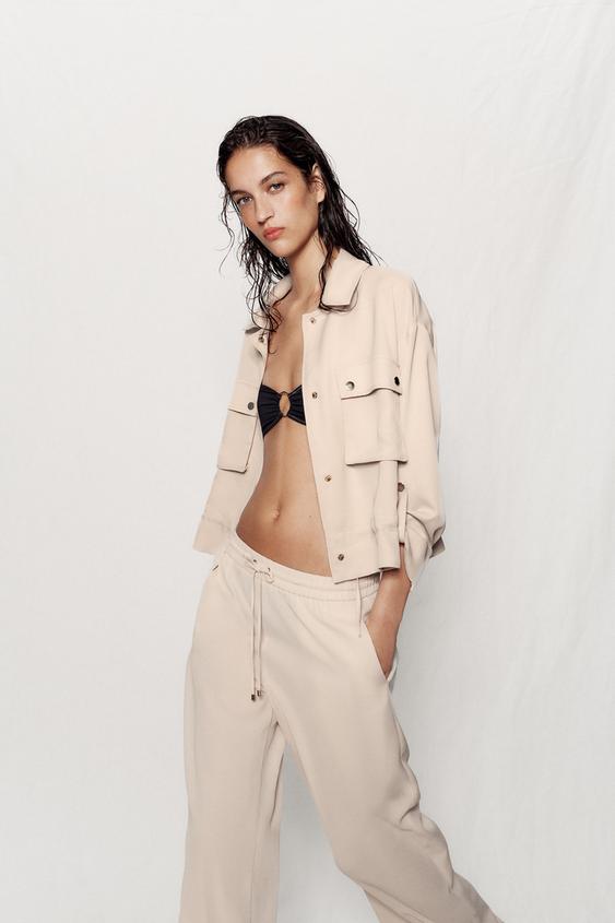 Veste safari à manches retroussées