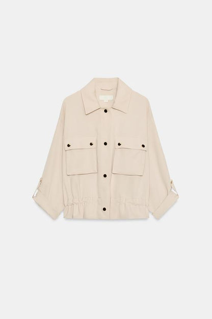 Veste safari à manches retroussées