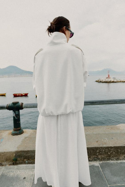 Veste bomber à col montant