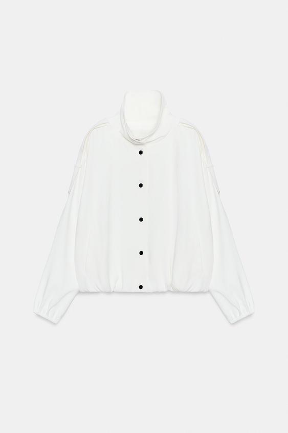 Veste bomber à col montant