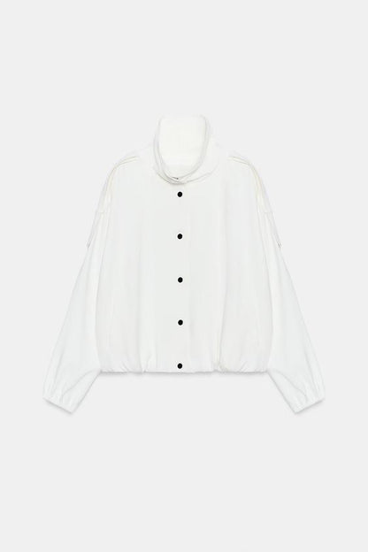 Veste bomber à col montant