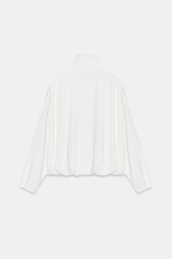 Veste bomber à col montant