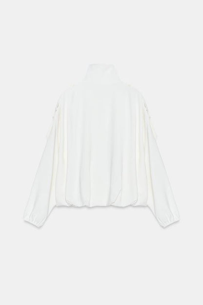 Veste bomber à col montant
