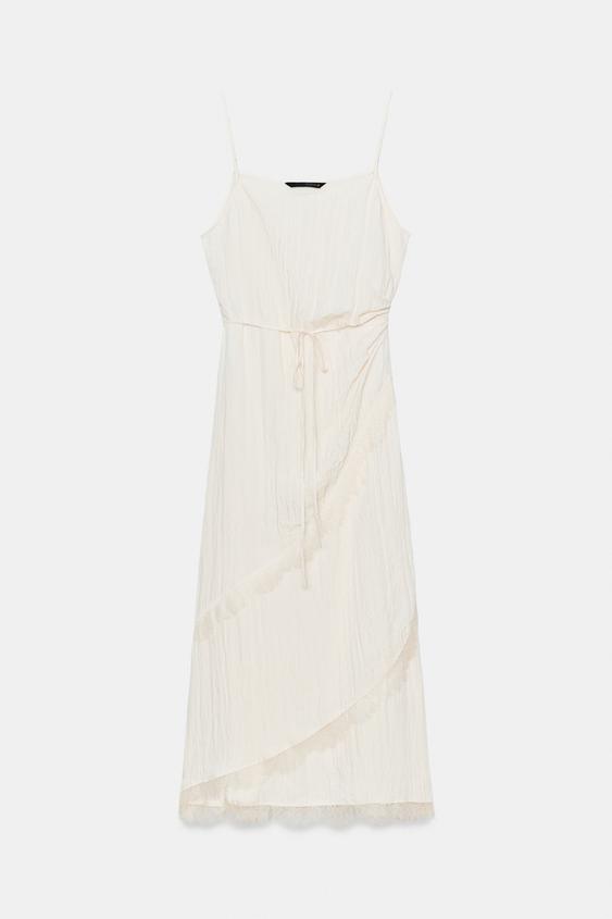 Robe midi lingerie en dentelle