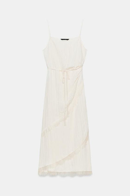 Robe midi lingerie en dentelle
