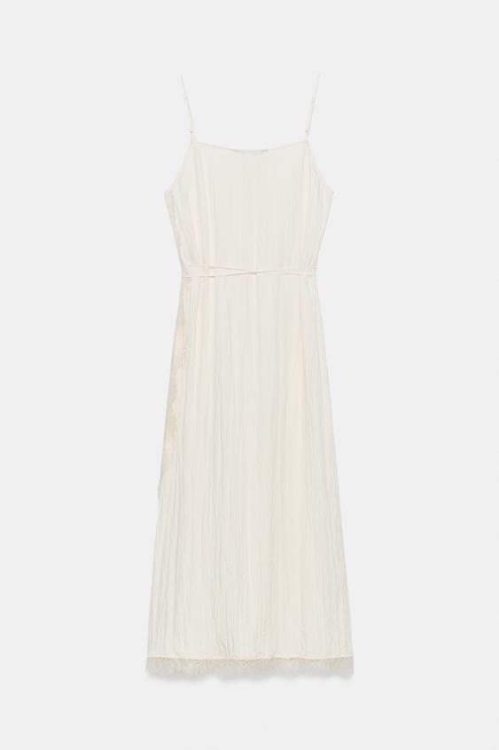 Robe midi lingerie en dentelle