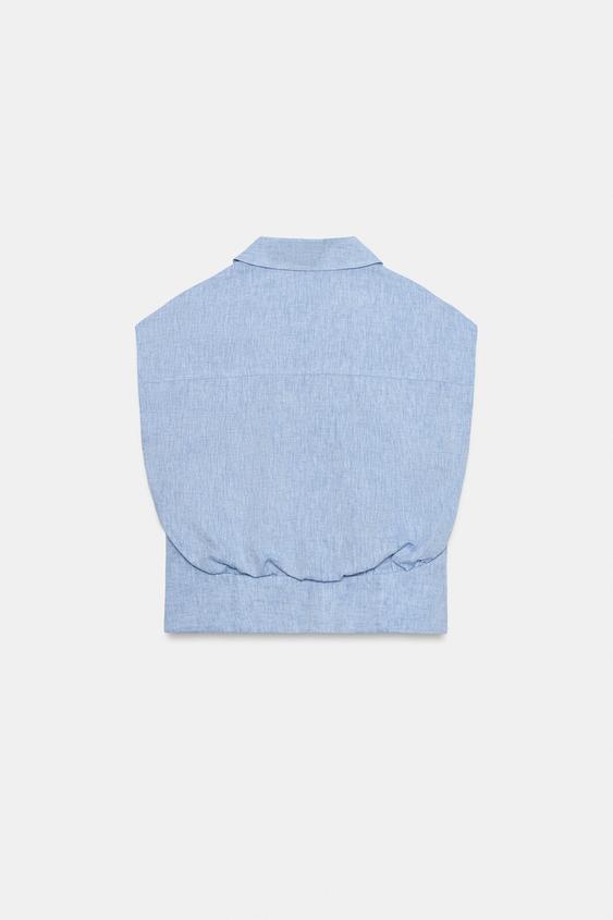 Chemise sans manches en lin