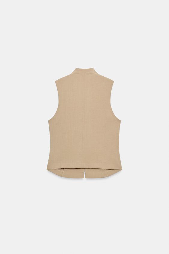 Chemise à boutons sans manches