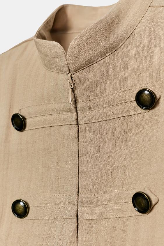 Chemise à boutons sans manches