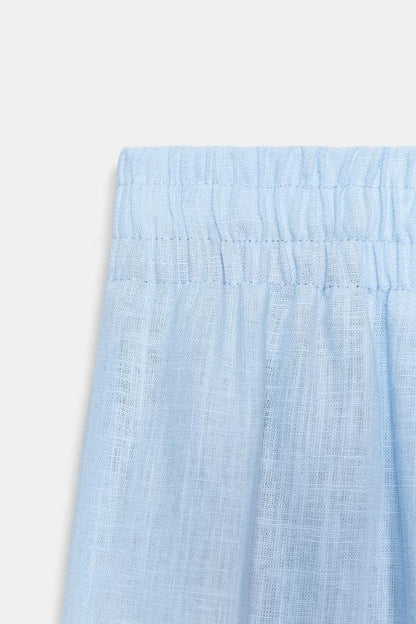 Pantalon large en lin