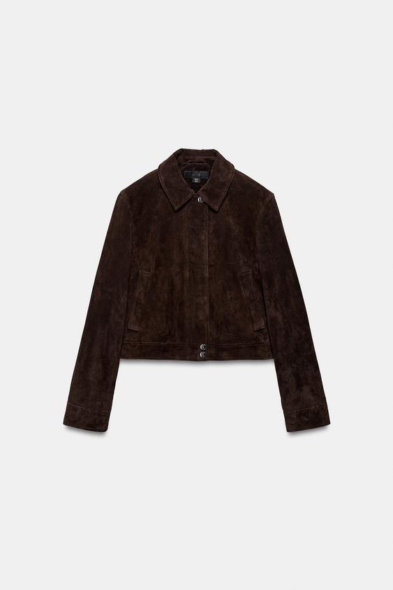 Blouson 100 % cuir suédé