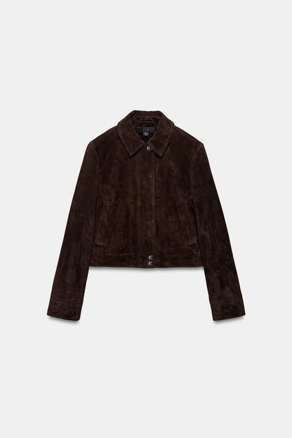 Blouson 100 % cuir suédé