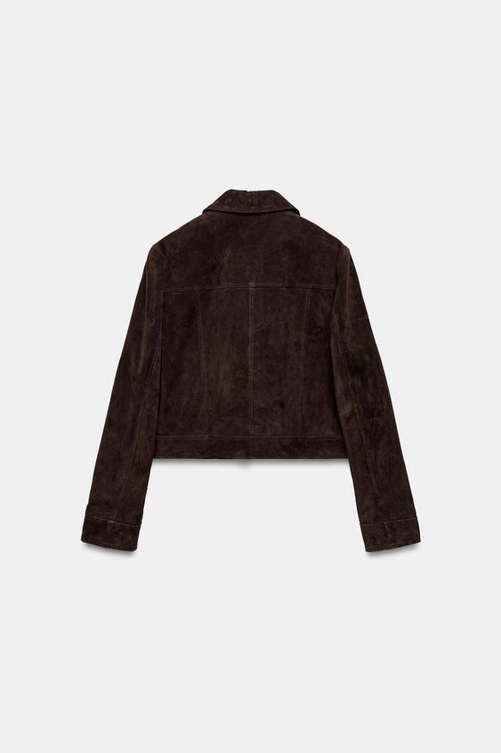Blouson 100 % cuir suédé