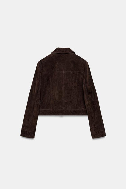 Blouson 100 % cuir suédé