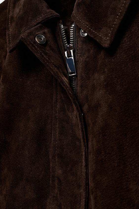 Blouson 100 % cuir suédé