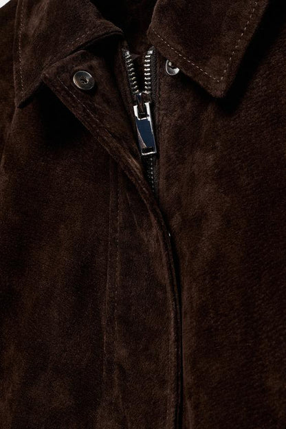 Blouson 100 % cuir suédé