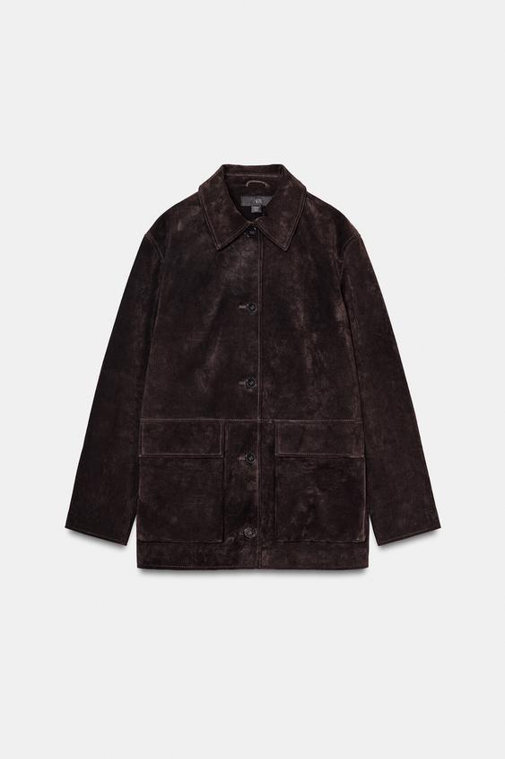 Blouson 100 % cuir suédé