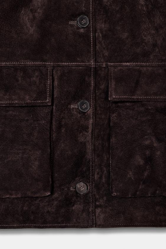 Blouson 100 % cuir suédé