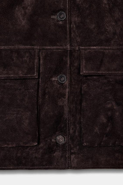 Blouson 100 % cuir suédé