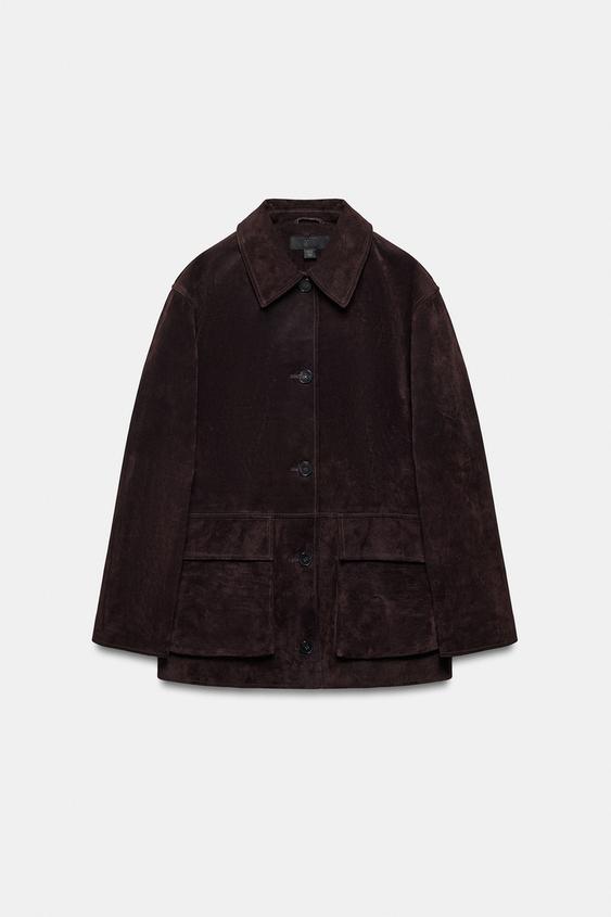 Blouson 100 % cuir suédé