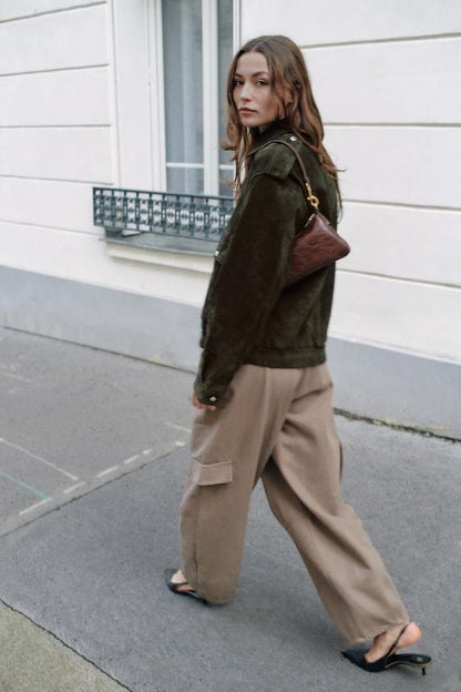 Blouson 100 % cuir suédé