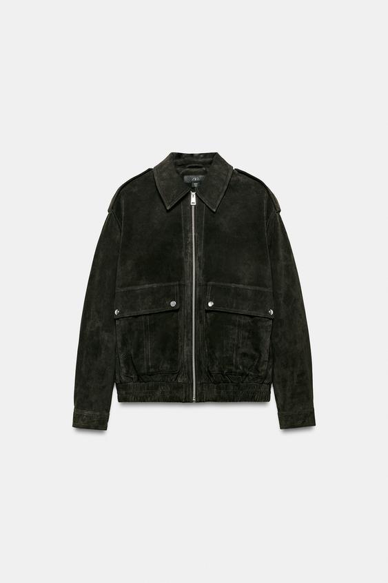 Blouson 100 % cuir suédé