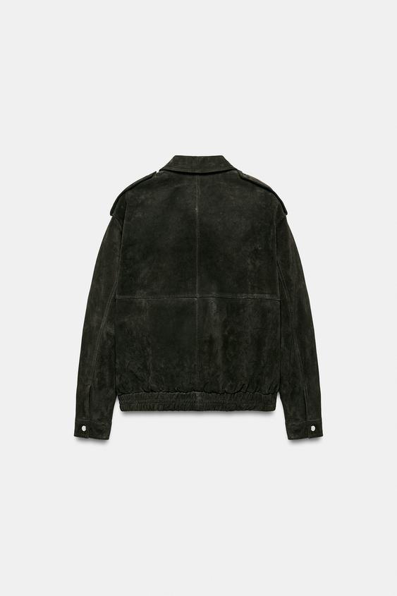 Blouson 100 % cuir suédé
