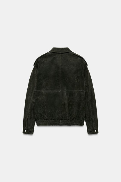 Blouson 100 % cuir suédé
