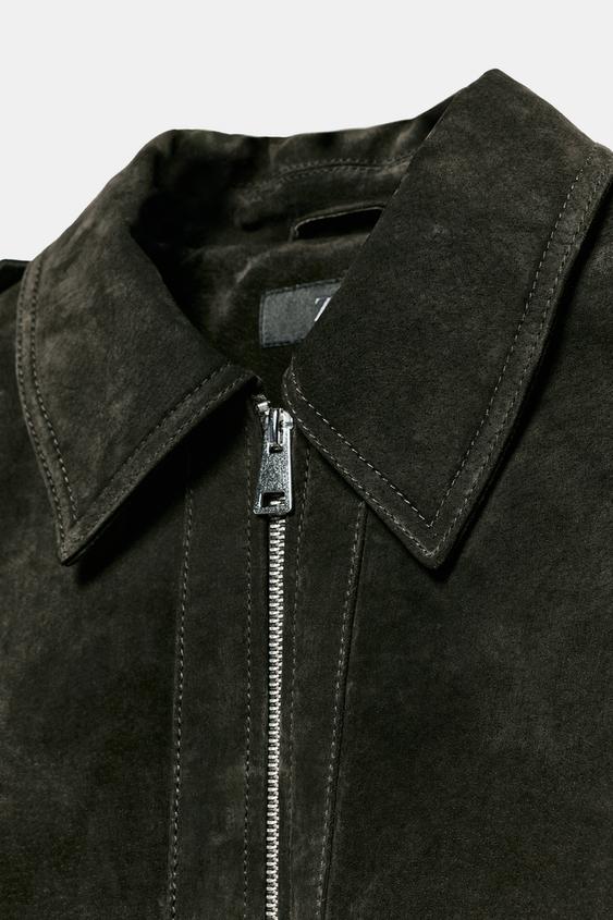 Blouson 100 % cuir suédé