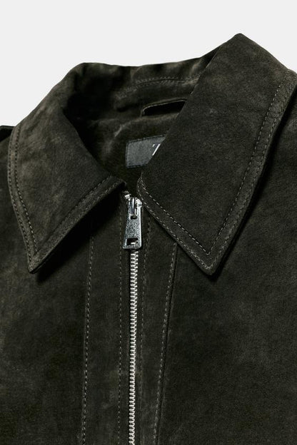 Blouson 100 % cuir suédé