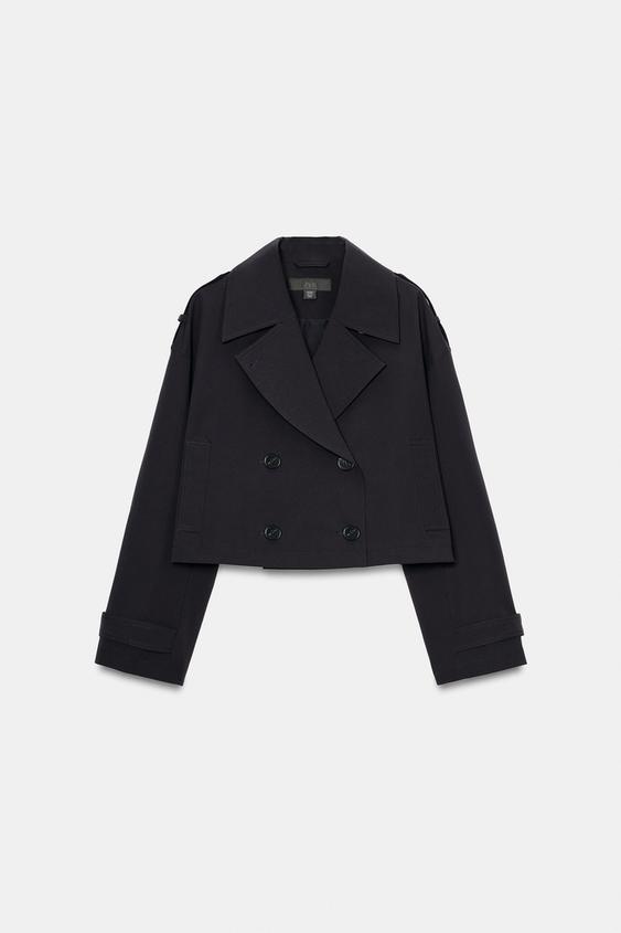 Trench court croisé