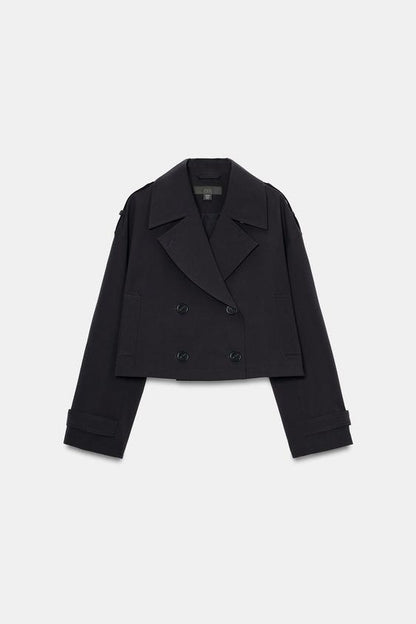 Trench court croisé