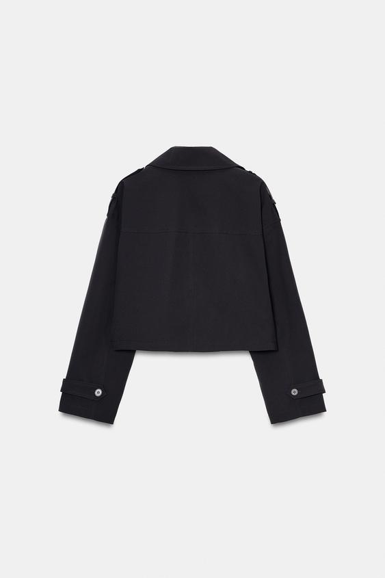 Trench court croisé