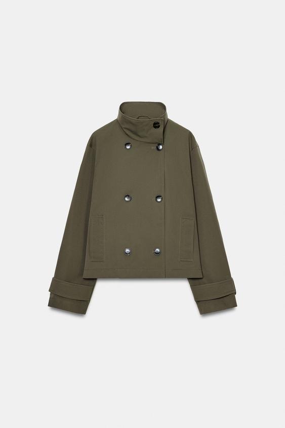 Trench court croisé