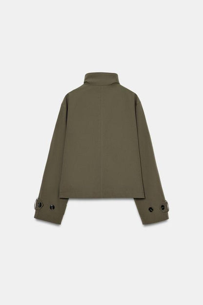Trench court croisé