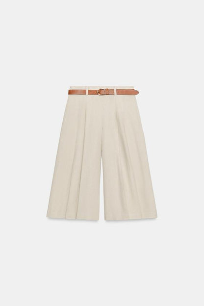 Bermuda long avec ceinture