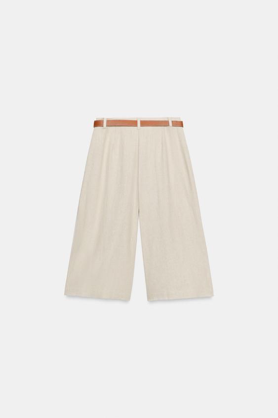 Bermuda long avec ceinture