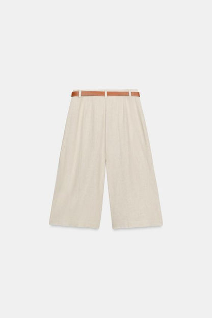 Bermuda long avec ceinture