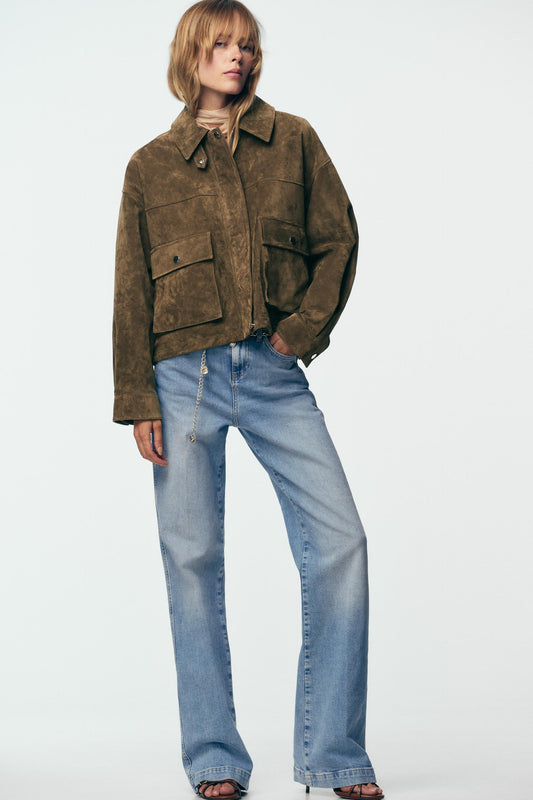Blouson bomber 100 % cuir