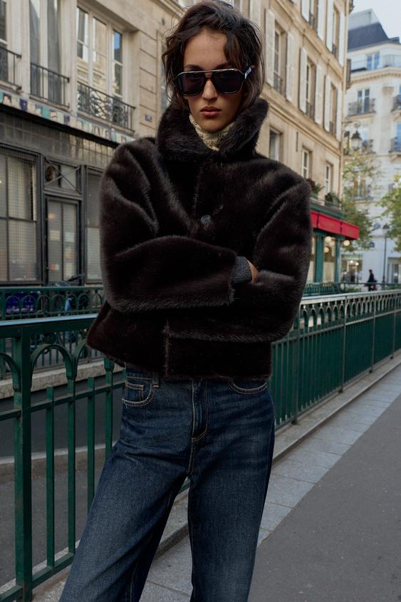 Blouson réversible double-face effet cuir