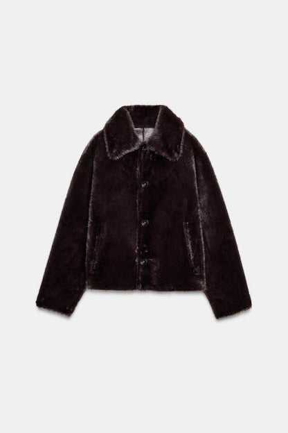 Blouson réversible double-face effet cuir