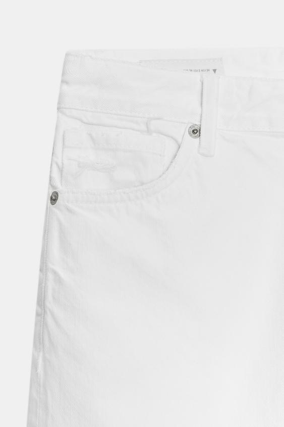 Bermuda en denim TRF déchiré taille mi-haute