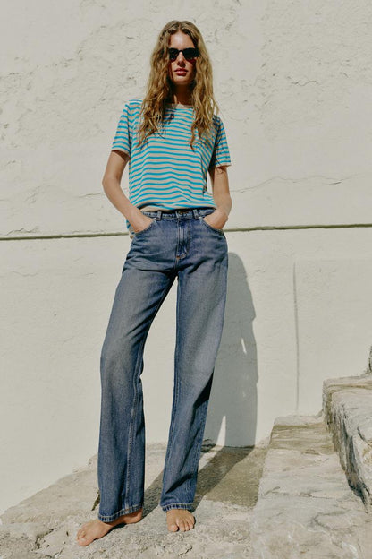 Jean Z1975 coupe droite taille haute, longueur longue