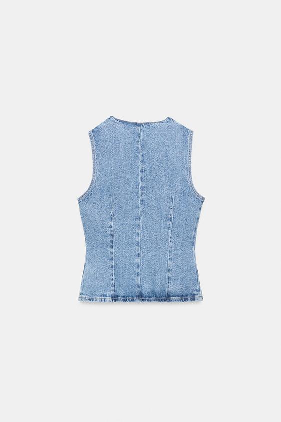 Gilet Z1975 croisé en denim