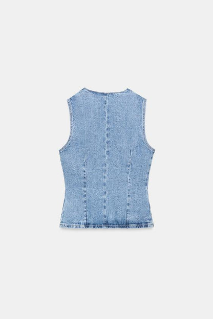 Gilet Z1975 croisé en denim