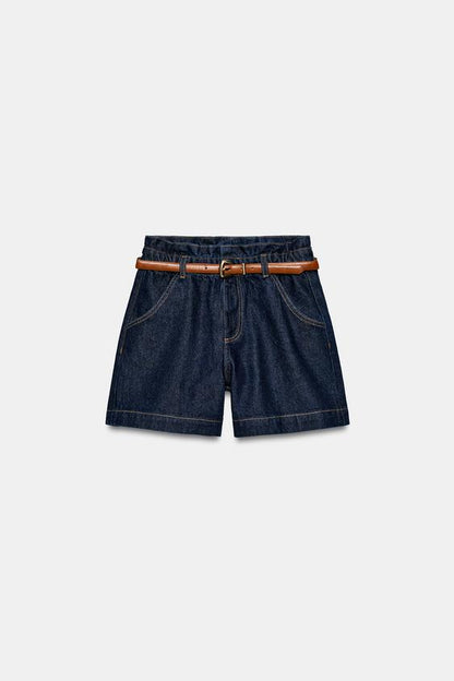 Bermuda baggy avec ceinture