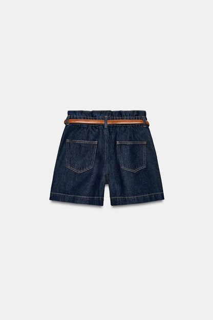 Bermuda baggy avec ceinture